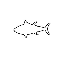 silhouette of a tuna. vector illustration