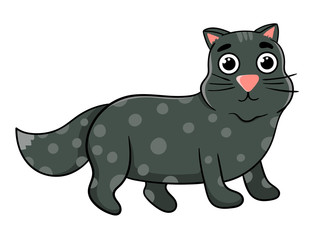 cartoon cat, vector illustration