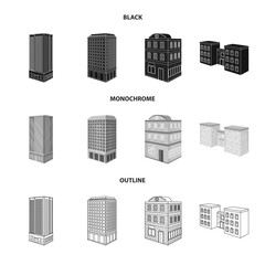 Vector design of construction and building icon. Collection of construction and estate stock symbol for web.