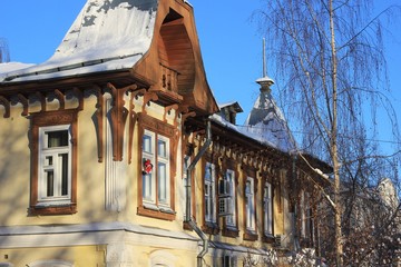 City of Vyatka. In a historical part of the city there were wooden buildings with the cut-out elements, but many of them at demolition! There is desire to hold them, at least, in the photo.
