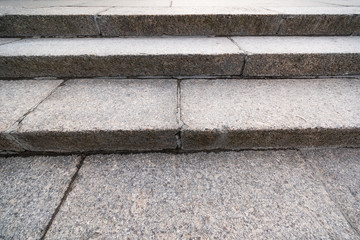 Monochrome stone stairs is close