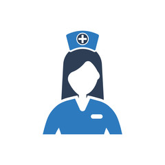 Simple Illustration of Nurse Icon