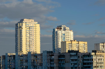 Fototapeta na wymiar View of the town houses