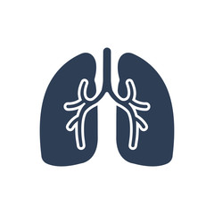 Simple Illustration of Human Lungs Icon