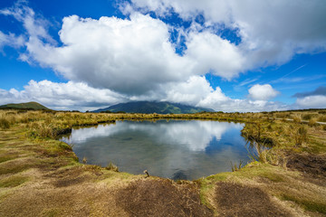 lake on the mangorei track,mount egmont national park,new zealand 1