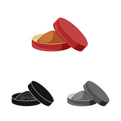 Vector illustration of snuff and delivery sign. Collection of snuff and round  stock vector illustration.