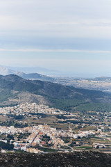 Fototapeta na wymiar Panoramic view of Montgo mountain in Denia and Javea