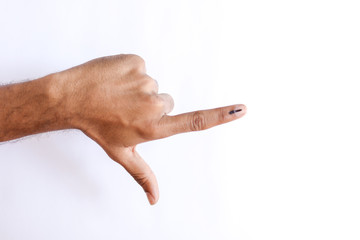 Indian Voter Hand with voting sign
