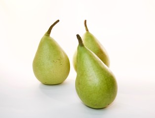 Three pears isolated