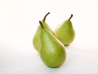 Three pears isolated