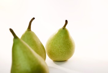 Three pears isolated