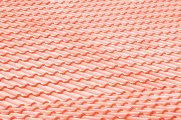 Spanish tile roof. Abstract background texture Mediterranean architectural details