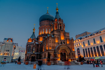 Saint Sophia Cathedral in Harbin，China