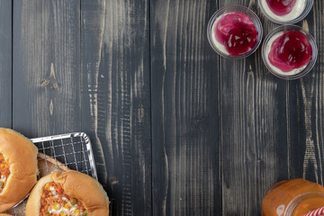 close up of shredded pork bun, Thai style