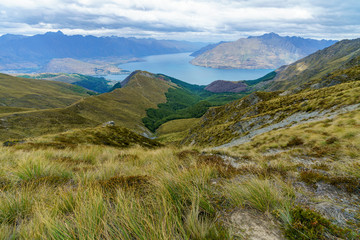 hiking the ben lomond track, view of lake wakatipu at queenstown, new zealand 12