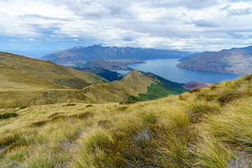 hiking the ben lomond track, view of lake wakatipu at queenstown, new zealand 34