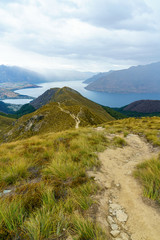 hiking the ben lomond track, view of lake wakatipu at queenstown, new zealand 56
