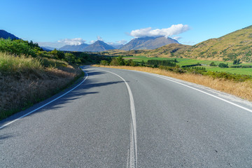 on the road to remarkables ski area at lake wakatipu, queenstown, new zealand 1