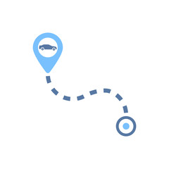 Simple Illustration of Tracking Location Icon