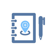 Simple Illustration of Travel Notepad Icon