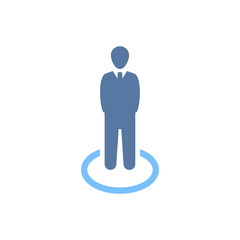 Simple Illustration of Businessman location Icon