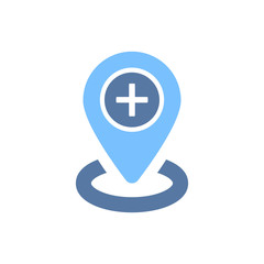 Simple Illustration of Favorite Location Icon