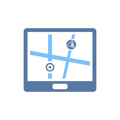 Simple Illustration of GPS tracking Icon