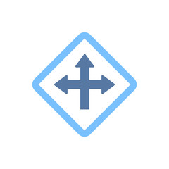 Simple Illustration of Road sign Icon