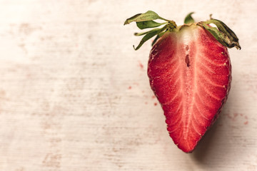 strawberry in table