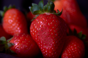 A bunch of strawberries