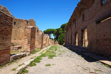 Ostia Antica - ancient residential building. Rome, Italy