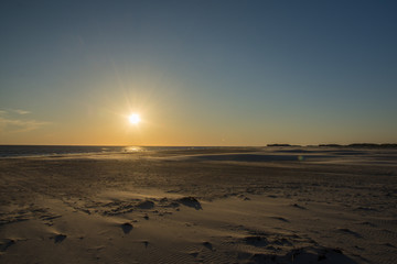 Wattenmeer Nordsee Amrum Abenddämmerung