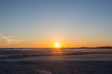 Wattenmeer Nordsee Amrum Abenddämmerung