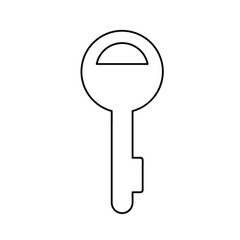 Old key outline icon. linear style sign for mobile concept and web design. Key simple line vector icon. Password symbol