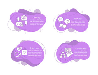 Dating and romance concept illustrations