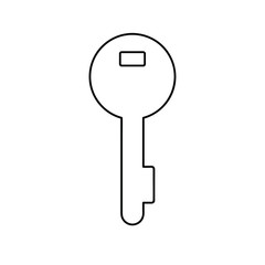 Old key outline icon. linear style sign for mobile concept and web design. Key simple line vector icon. Password symbol