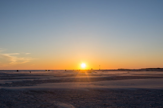 Wattenmeer Nordsee Amrum Abendd&auml;mmerung