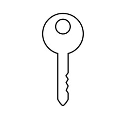 Old key outline icon. linear style sign for mobile concept and web design. Key simple line vector icon. Password symbol