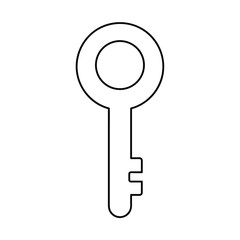 Old key outline icon. linear style sign for mobile concept and web design. Key simple line vector icon. Password symbol