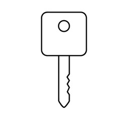 Old key outline icon. linear style sign for mobile concept and web design. Key simple line vector icon. Password symbol