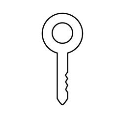 Old key outline icon. linear style sign for mobile concept and web design. Key simple line vector icon. Password symbol