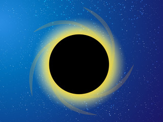 Black Hole in Space Vector Illustration