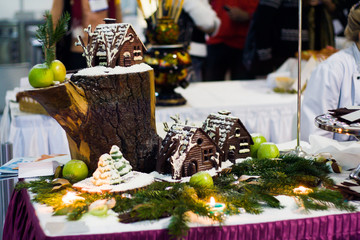 Christmas decoration in the restaurant