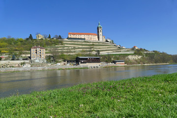 Town Melnik with vineyard above Labe River, Czech Republic