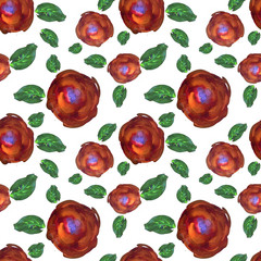 Watercolor floral pattern, delicate flowers. Seamless summer print for fabric, textile, wrapping, wallpaper, background. Vintage botanical set. Wedding, holiday, birthday. Bright botanical colllection