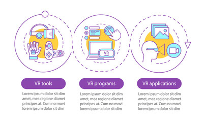 Virtual reality vector infographic template