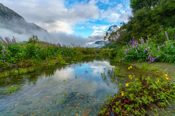 river in the mountains, southland, new zealand 12