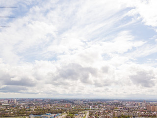 Krasnodar cityscape from aerial view. Modern city view. Skyline landscape