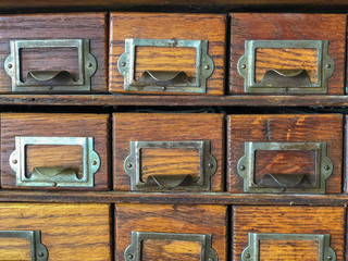 Antique Storage Pullout Drawers Organization Equipment
