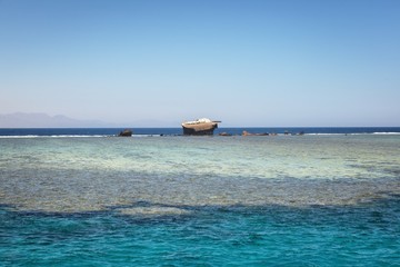 Ship wreck with coral reef